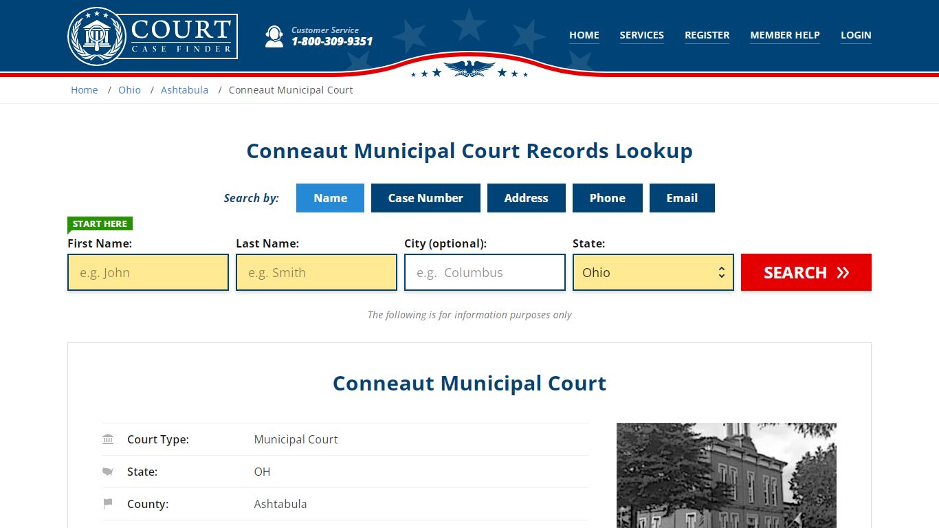 Conneaut Municipal Court Records Lookup - CourtCaseFinder.com